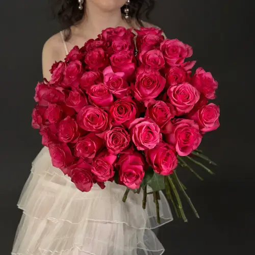 Букет из 51 розовой розы