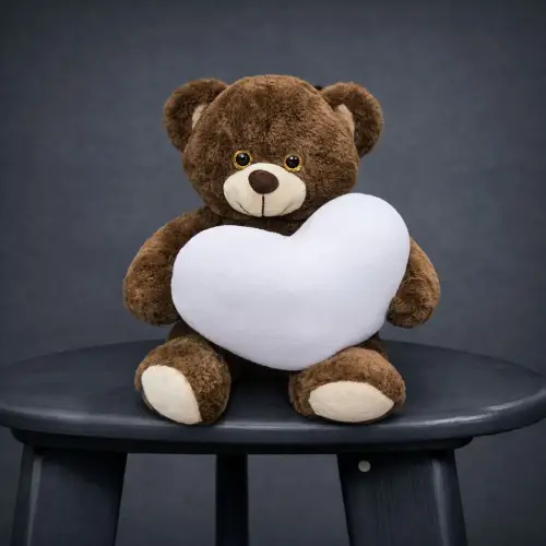 Мишка Топотыж белое сердце