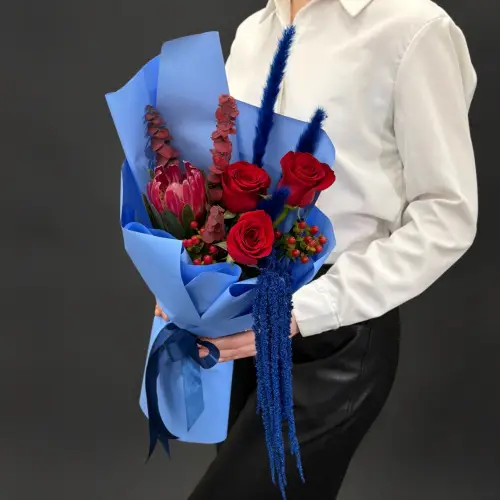 Букет  "Красная гармония"